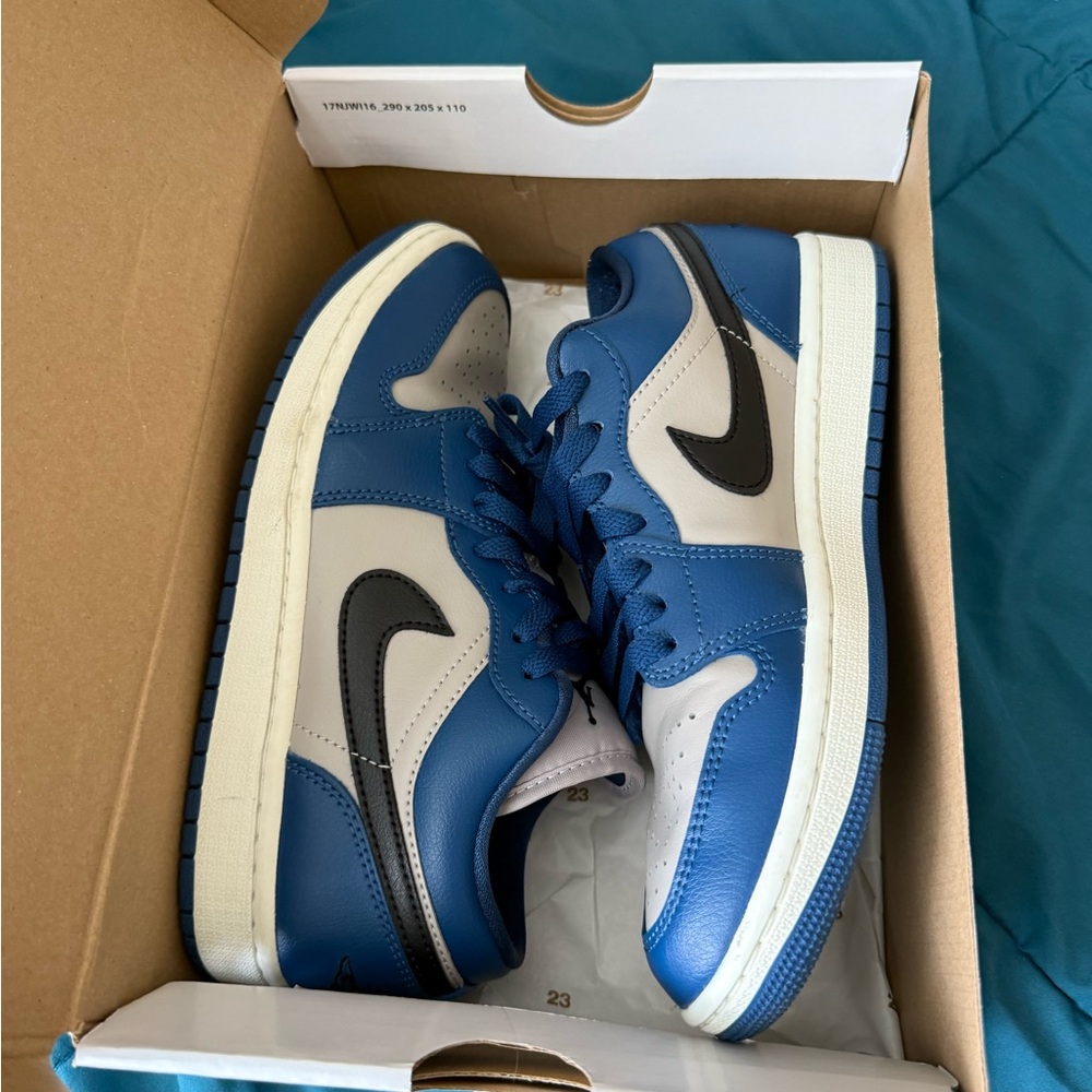 Jordan Blue and Black Women's Sneakers